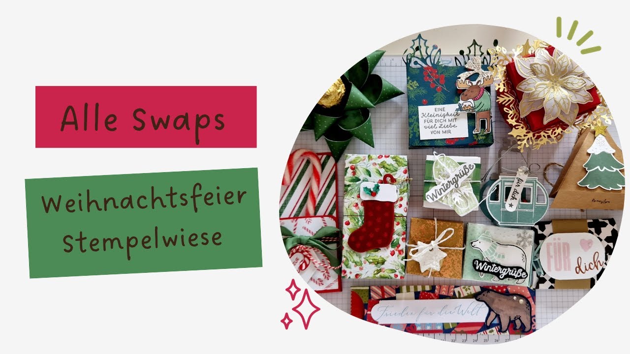 Alle Swaps der Weihnachtsfeier Team Stempelwiese * mit Stampin´ Up! Produkten
