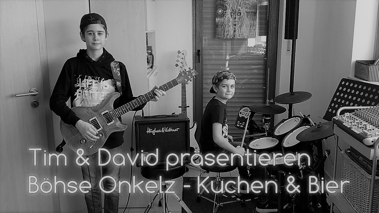 Böhse Onkelz - Kuchen und Bier | Cover von Tim (12) Gitarre & David (9) Schlagzeug
