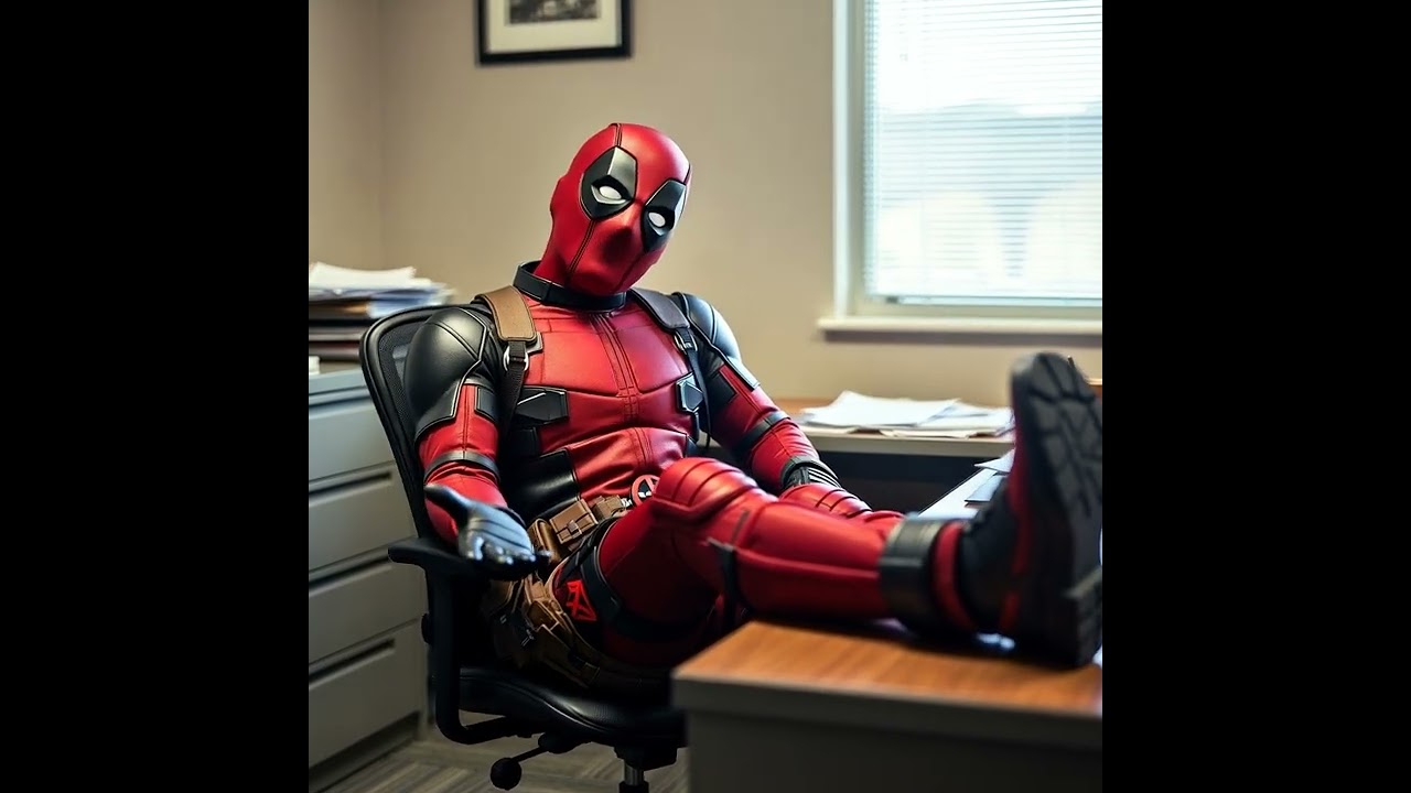 Deadpool just vibing at work #deadpool #funny #relatable