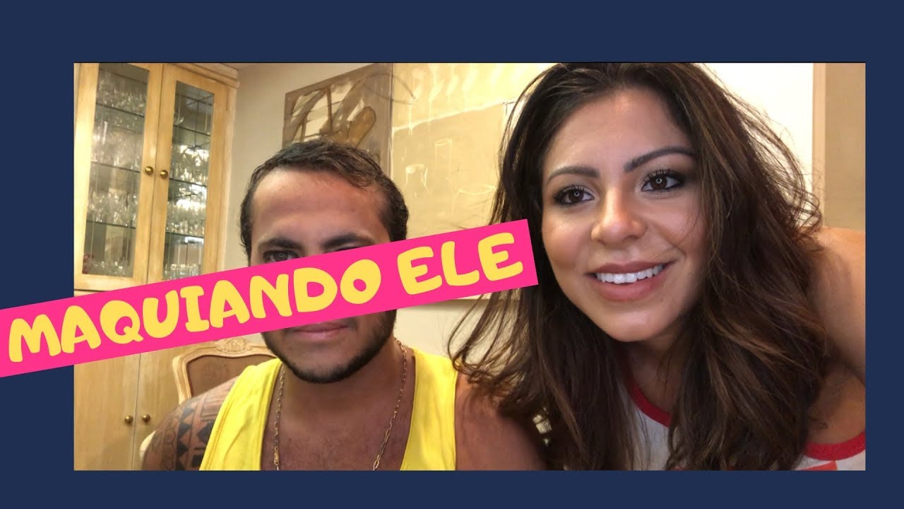 Maquiando meu marido!