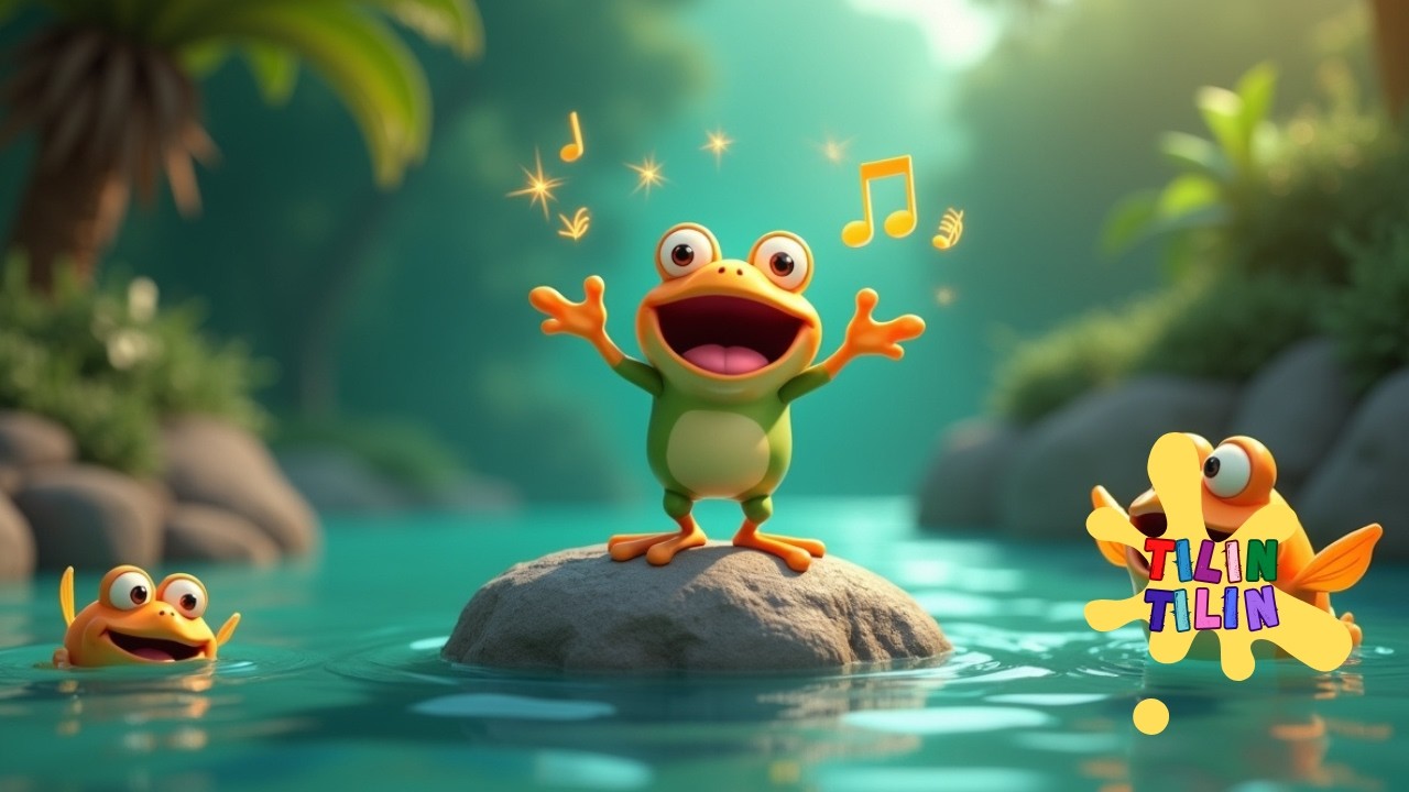 🐸🌈 Rã Saltitante | Música Infantil para Cantar e Pular 💧🎶
