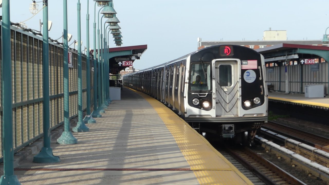 IND Rockaway Line: R160A-2 A Trains & R46 Rockaway Park Shuttle Train at Beach 98th St-Playland