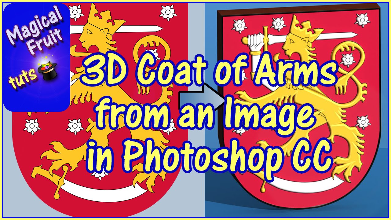 Make a 3D Coat of Arms or logo from an Image in Photoshop CC