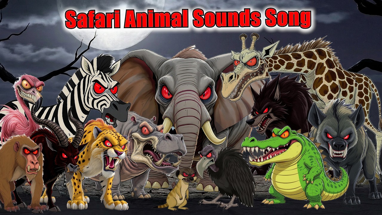 Safari Animal Names and Sounds | Nursery Rhymes | LittleKidsTV 