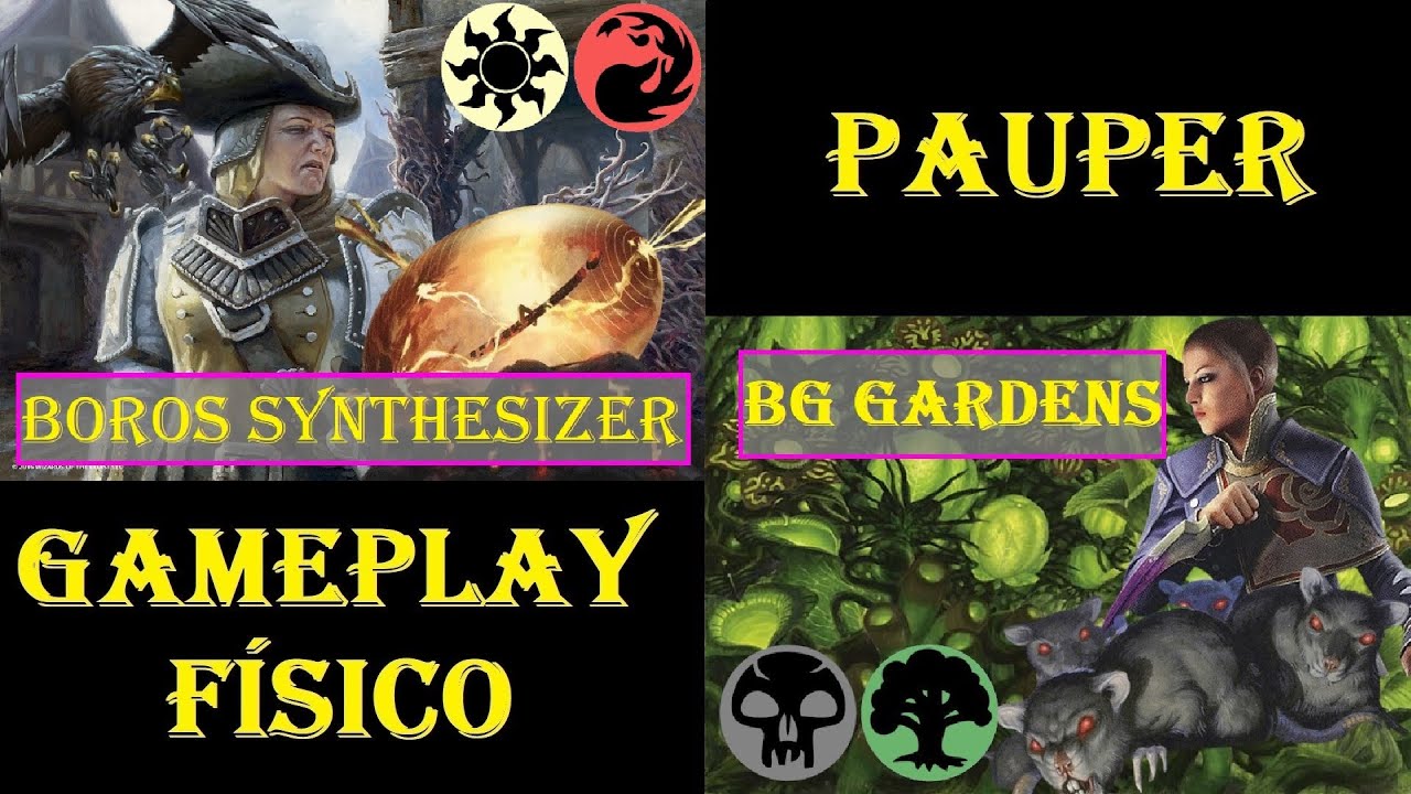 Boros Synthesizer Vs Golgari Gardens [PAUPER] | Etapa 1 do CLM - Gameplay Físico #mtgpauper #mtg