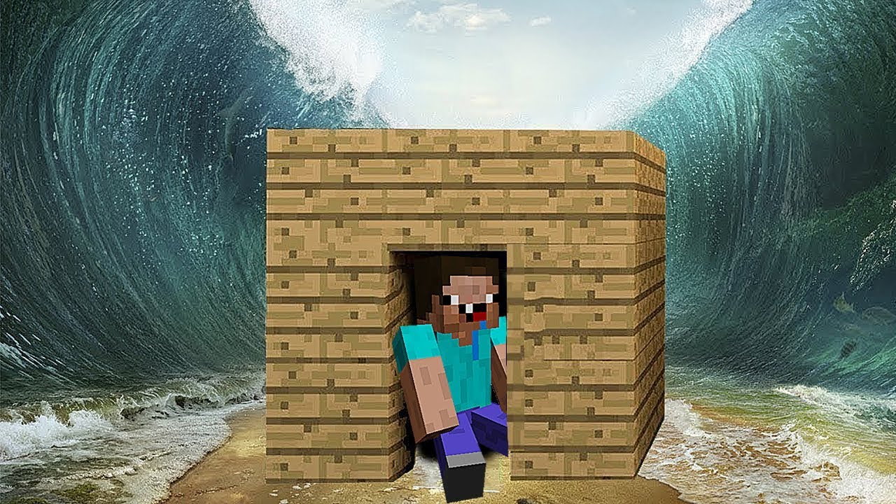 NOOB vs 2 TSUNAMI - SOLO HAY UNA FORMA DE SOBREVIVIR!? | MINECRAFT TROLL