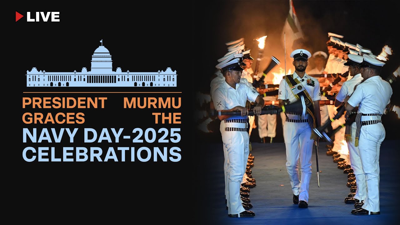 President Murmu graces the Navy Day-2025 celebrations and witnesses the operational demonstration