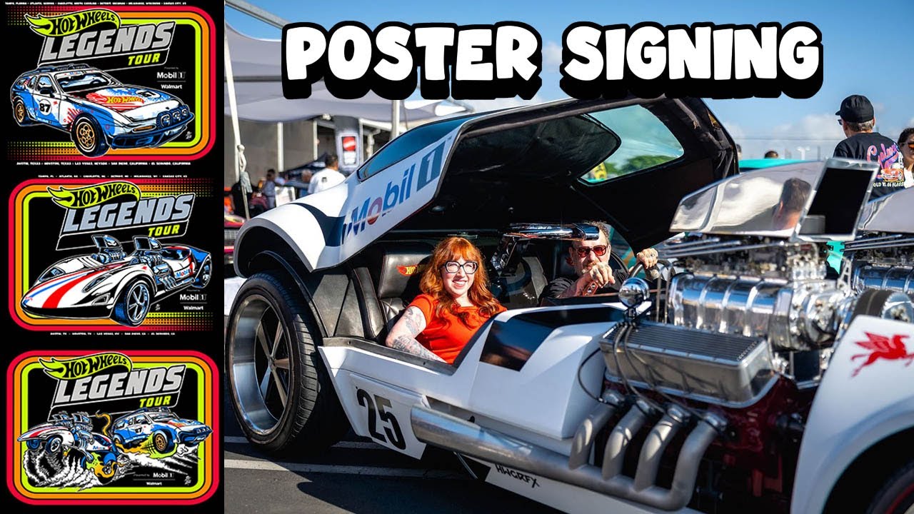 Подписание постеров Hot Wheels Legends Tour 2025 и наша поездка в Лос-Анджелес!