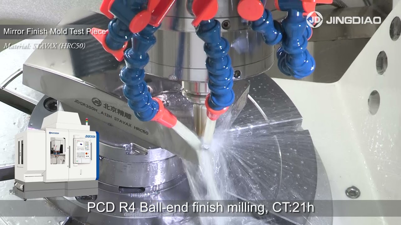 Mirror Surface Machining of JD 5 Axes HS machine.