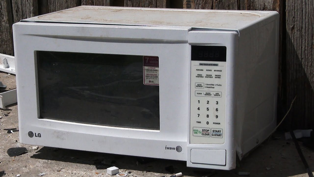 Smash Tiny LG iWave Microwave