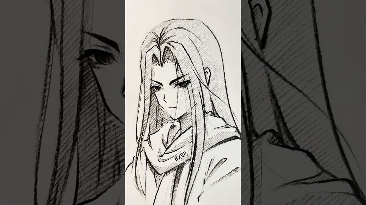 How to draw mysterious anime boy ⚔️