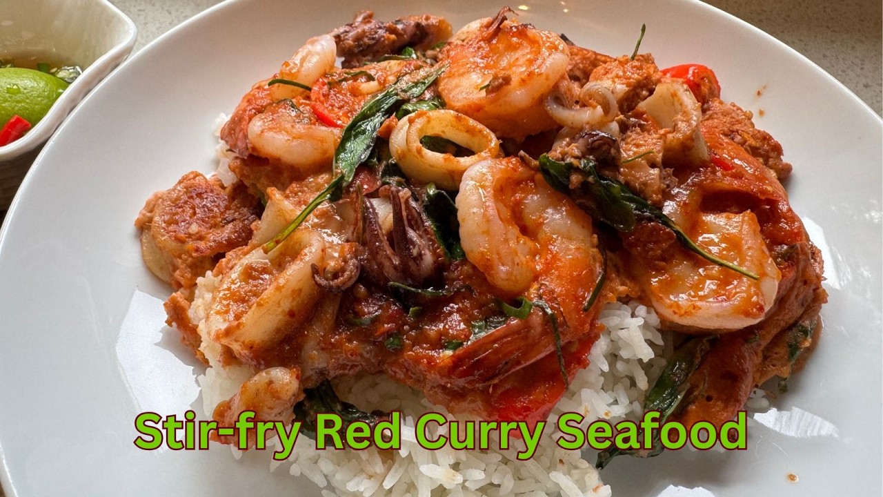 Stir-fry Red Curry Seafood