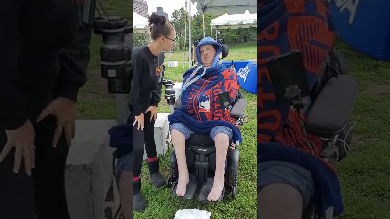 Me doing my Muscular Dystrophy Challenge at the Boston MDA Muscle Walk!😊💚#2022 #mdachallenge