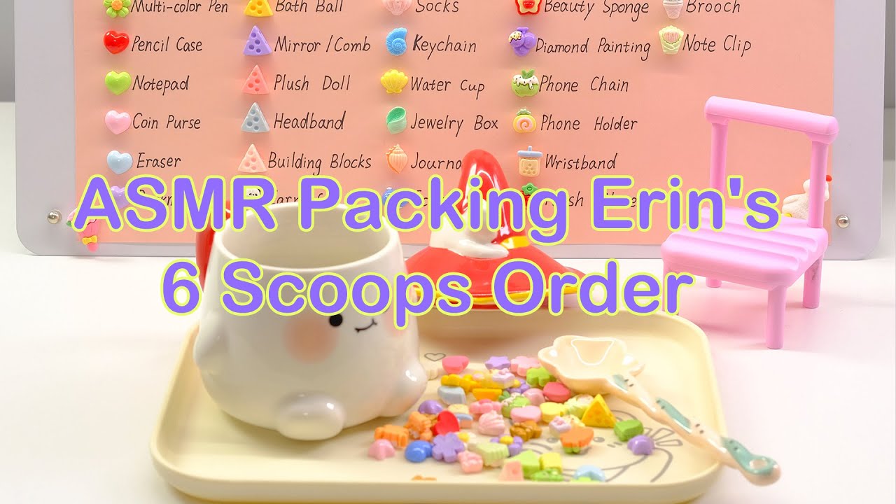 【Litebord Lucky Scoops】ASMR Packing Erin's 6 Scoops Order