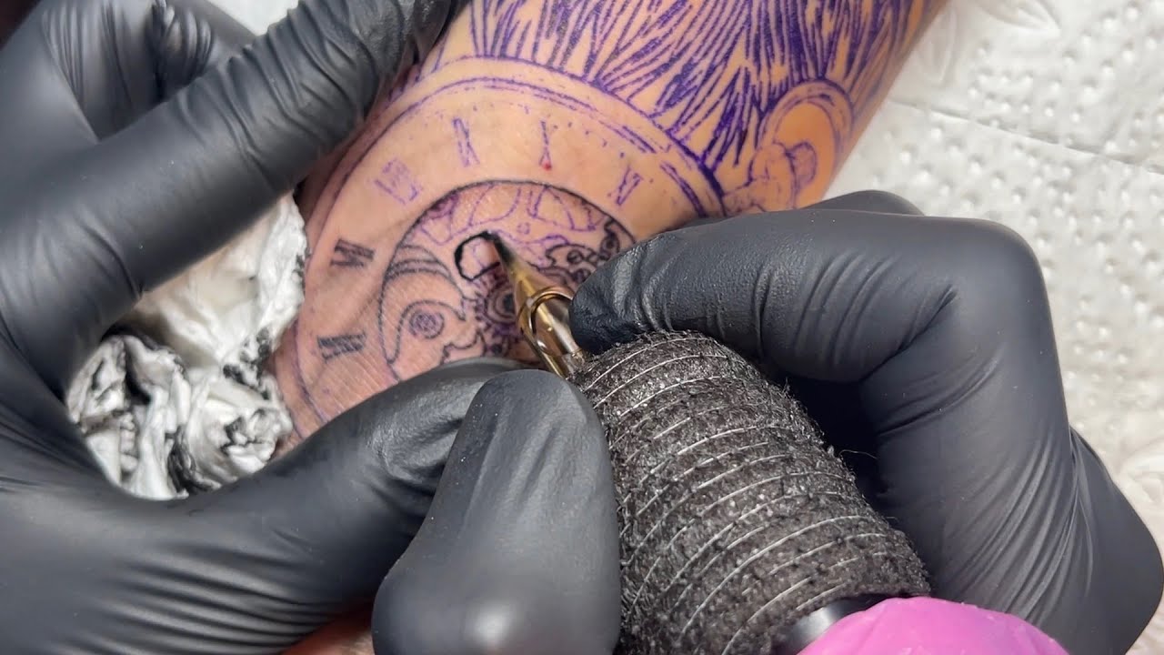 How to Make| Realistic Clock | Tattoo Time Lapse
