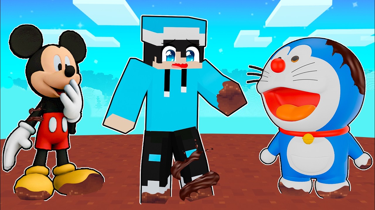 ماين كرافت لكن الشوكلاتا اكلت مدينتنا !!؟ 🤪🤯