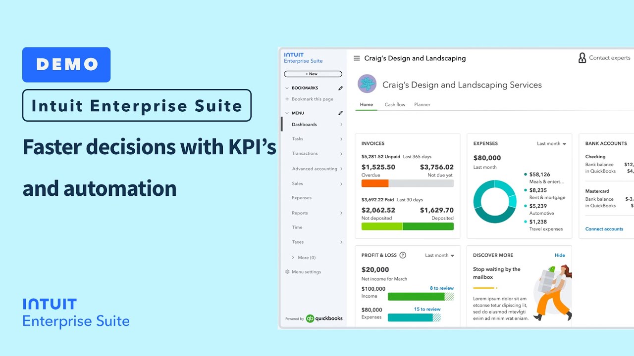 Intuit Enterprise Suite: Faster decisions with KPIs and automation