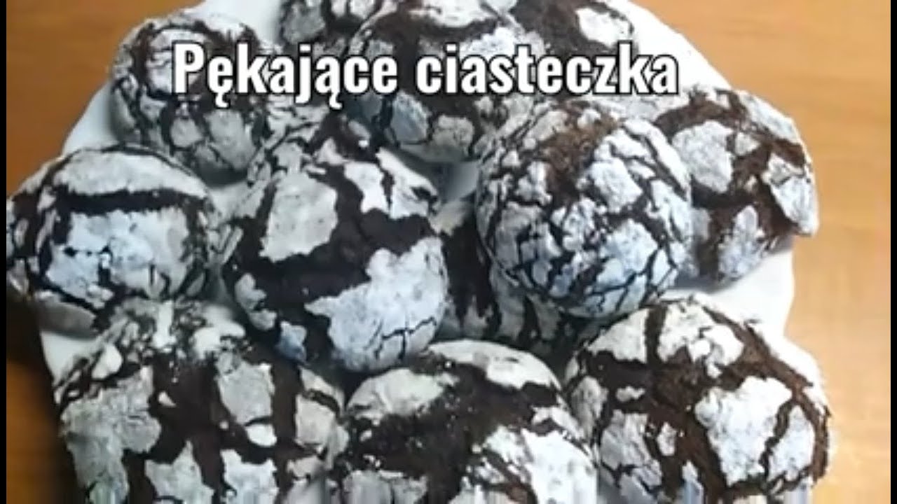 Pękające czekoladowe ciasteczka. Żałuję że szybciej nie wiedziałam tego przepisu. Chocolate cookies.