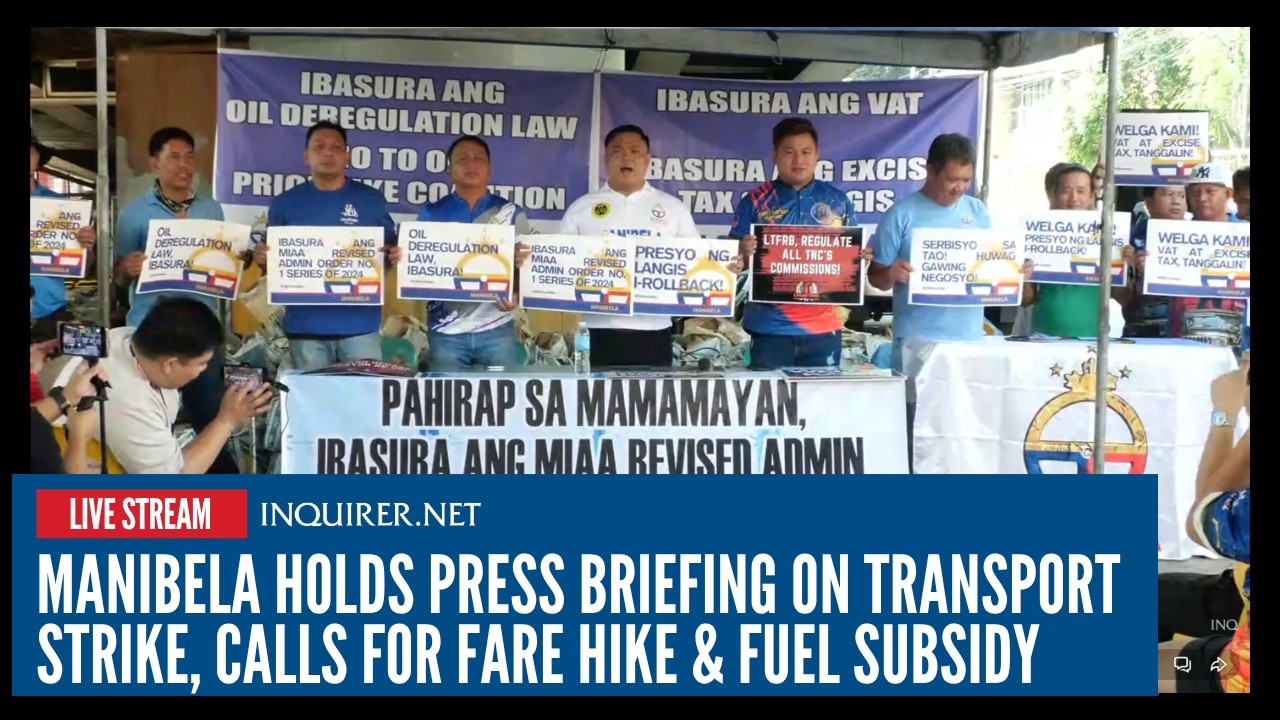 LIVE: Manibela holds press briefing on transport strike, calls for fare hike & fuel subsidy|March 23