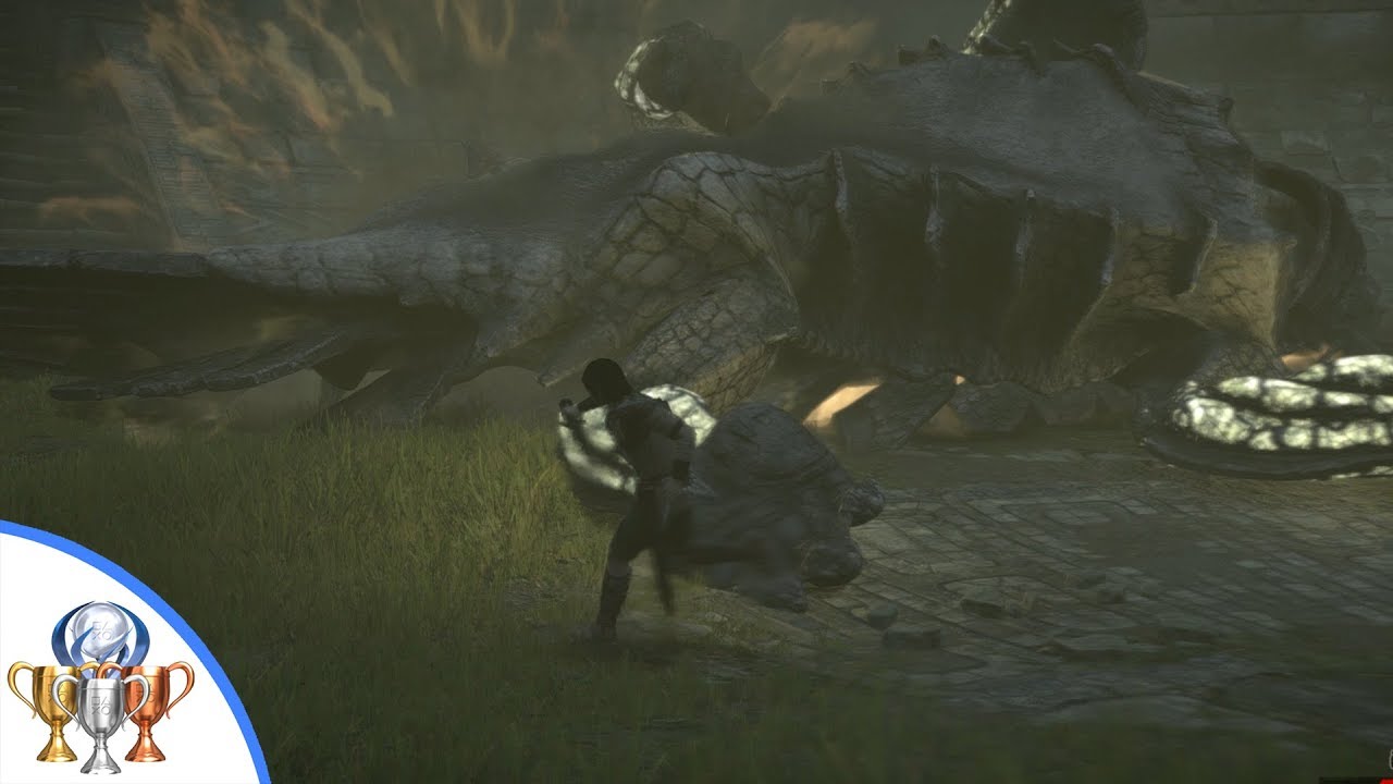 Shadow of the Colossus PS4 Remake - Grounded Scaler Trophy - Defeat Colossus #8 Before It Turns Over