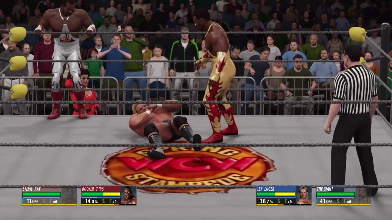 WCW2K17 WCW Spring Stampede 97 Four Corners Tag Match Harlem Heat vs Lex Luger & The Giant