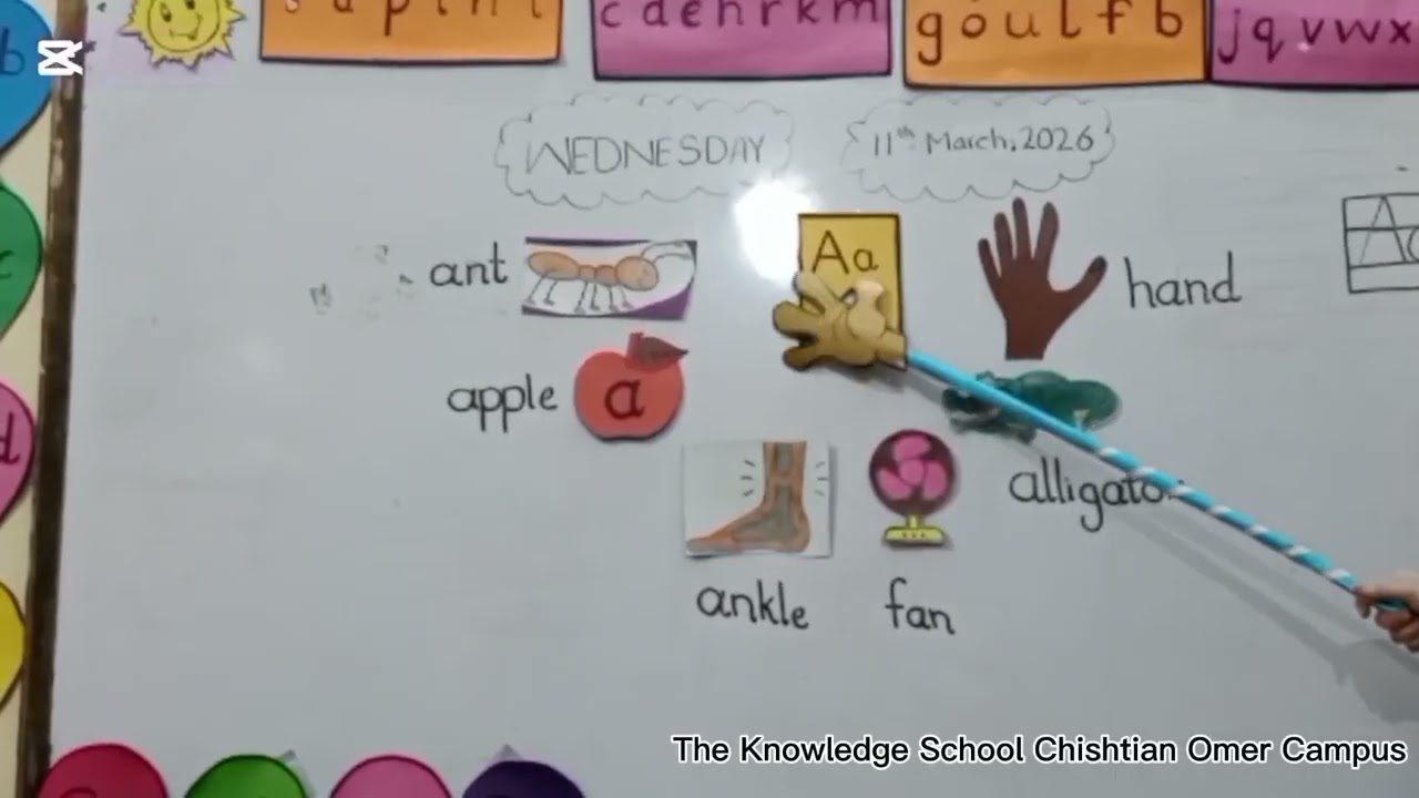 Letter A phonics with recognition 