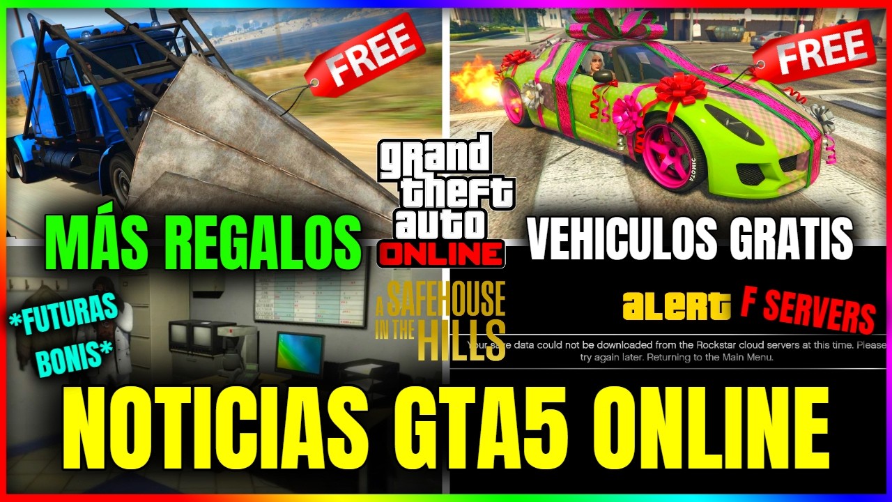 NOTICIAS GTA5 Online! NUEVOS REGALOS Para TODOS! COCHES GRATIS, +10,000,000, ADELANTOS y MÁS!