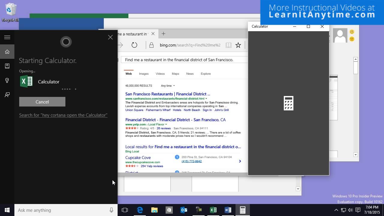 Voice Commands with Cortana Windows 10