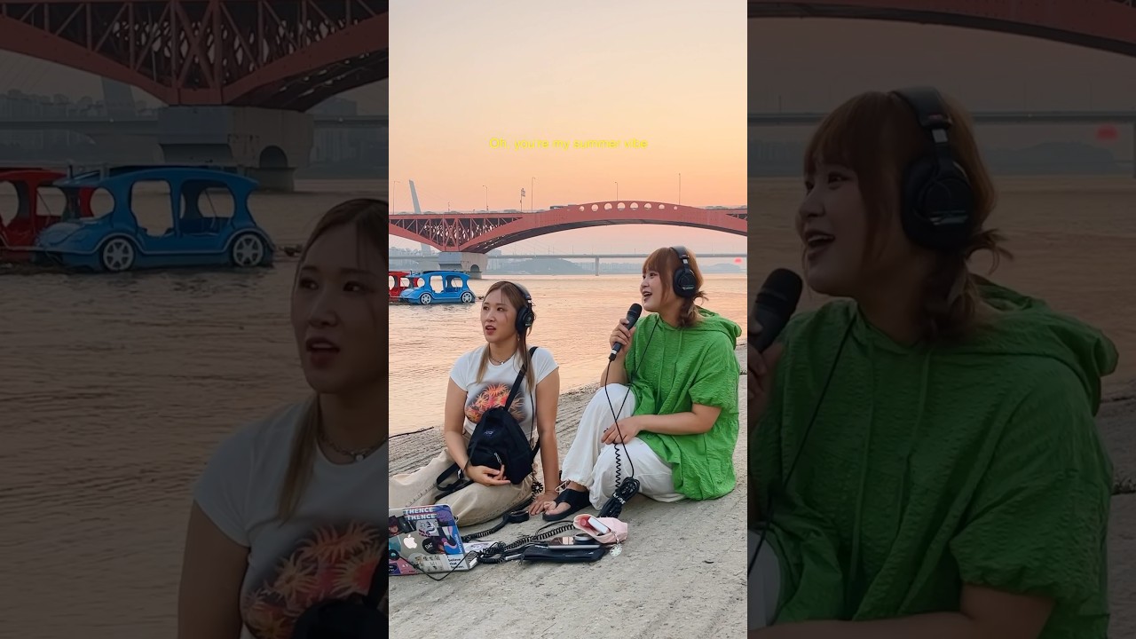 노을 지는 한강에서, Han river summer vibe~🧡 OuiOui &ldquo;한강 River