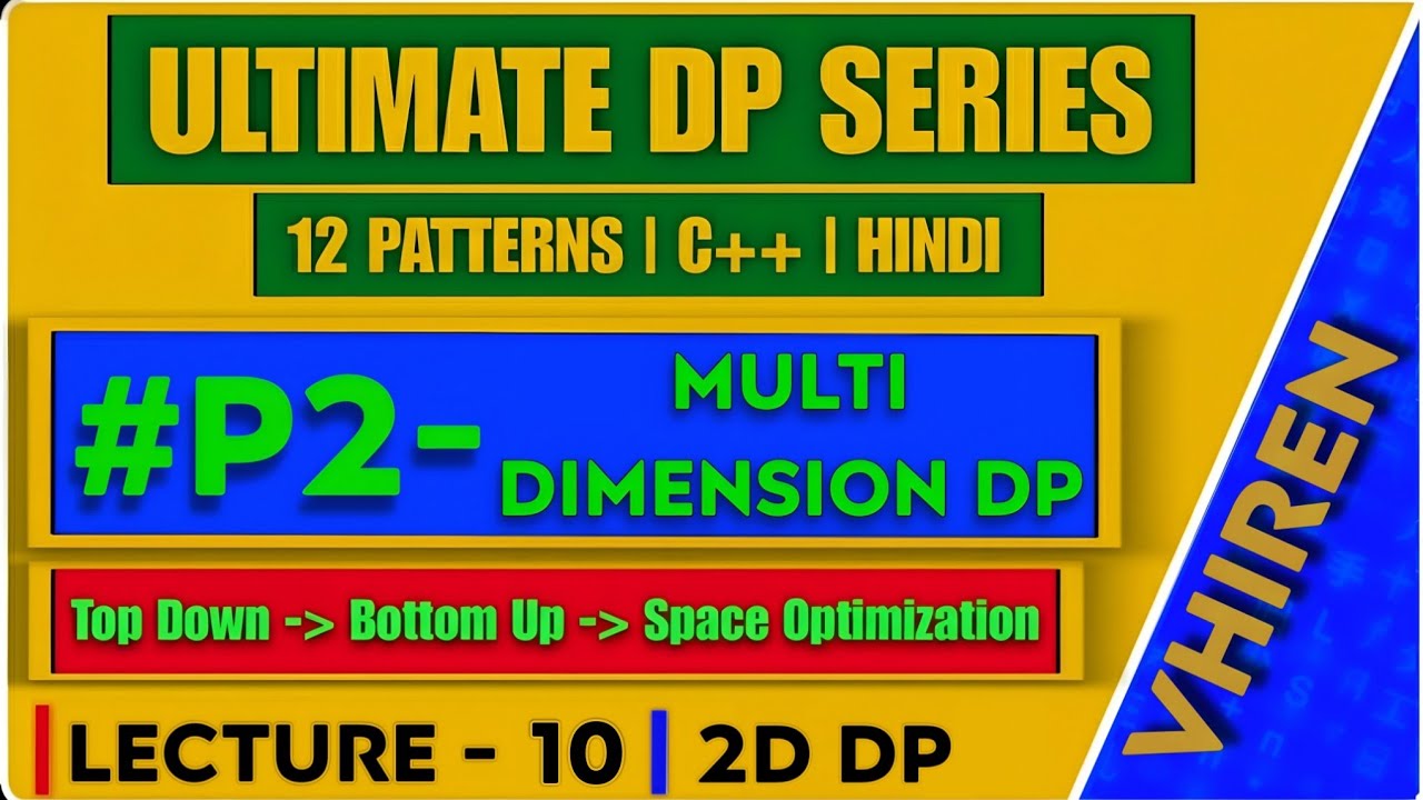 L10 - Multi Dimensional DP | Triangle | 2D DP | Bottom Up 5 Ways | Intuition Building | LeetCode 120