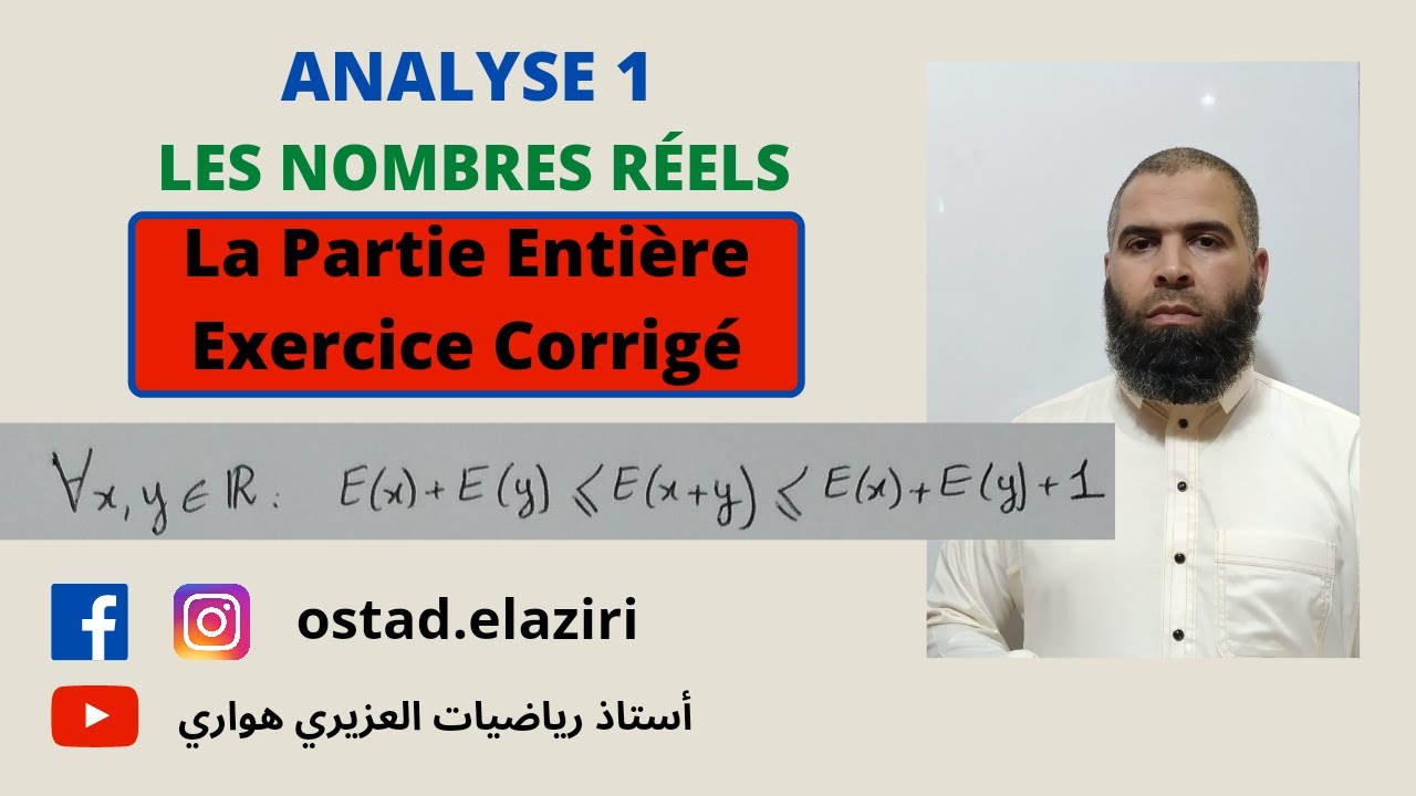 la partie entière- exercice corrigé