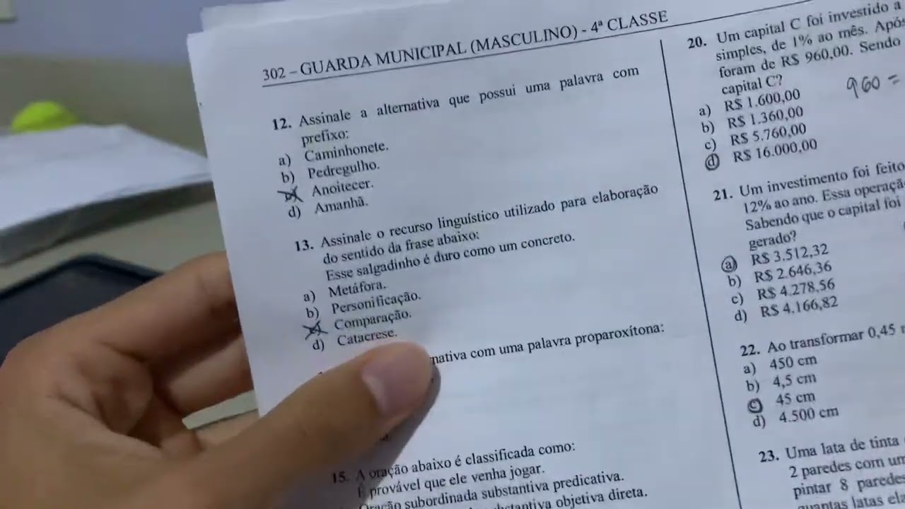CORREÇÃO PROVA BANCA SHDIAS - GUARDA MUNICIPAL DE HORTOLÂNDIA