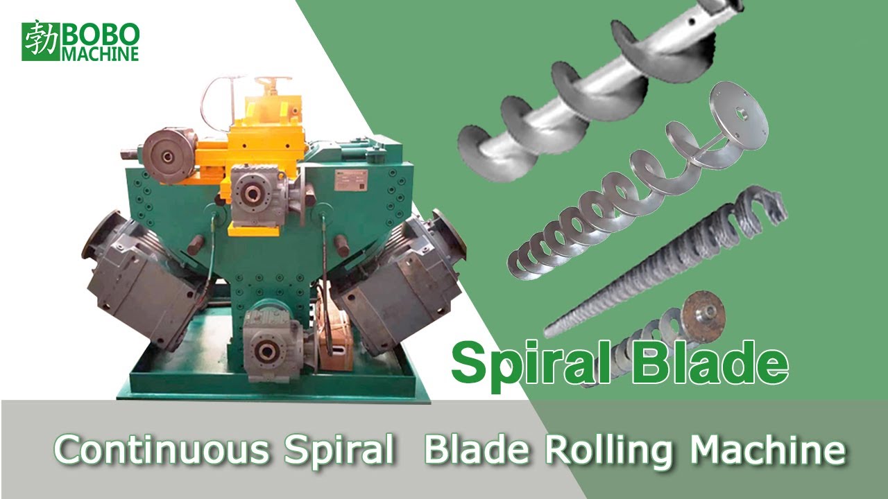 Hydrualic Continuous Helical Spiral Screw Flight Blade Cold Rolling Machine