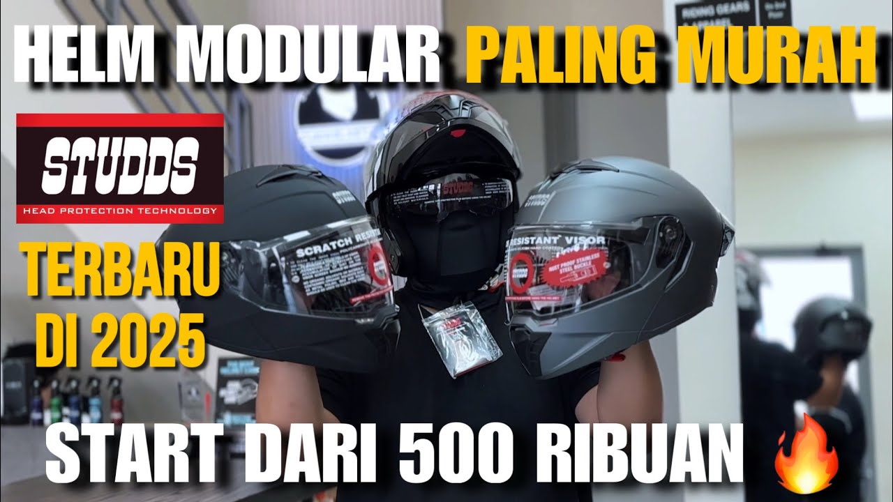 HELM MODULAR TOURING INI KEMURAHAN‼️Review Studds Trooper with Spoiler 2025 ✨