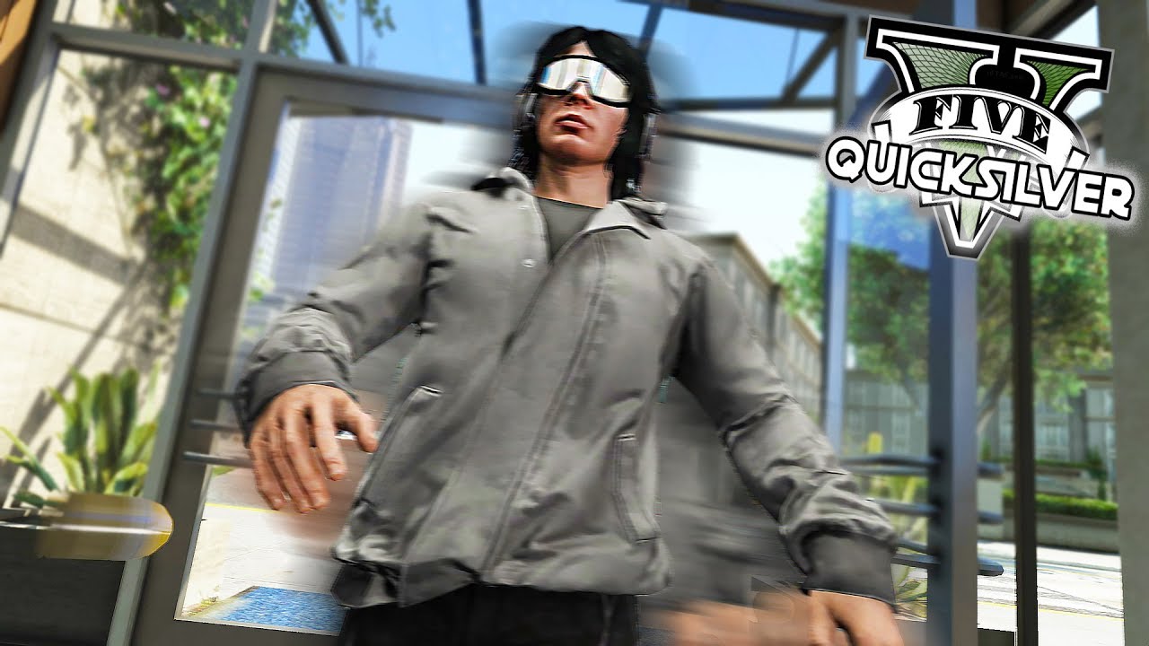 QUICKSILVER w/ ULTIMATE SLOW MOTION! and Outrun Explosion (GTA 5 Quicksilver Mod)