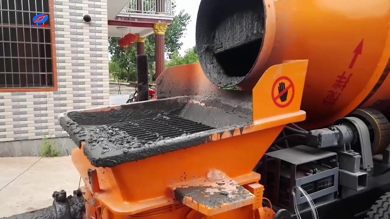 Portable C3 Diesel concrete mixer with pump (Vertical -100m,Slope-250m)