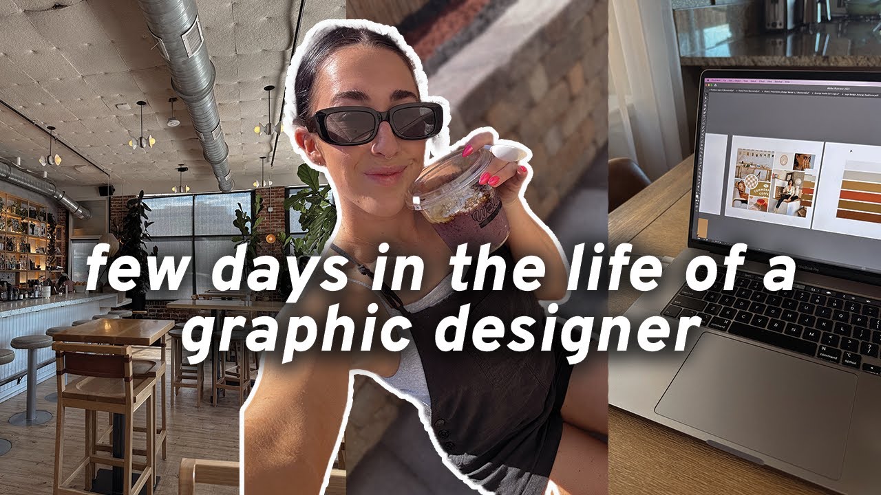 DAY IN THE LIFE OF A GRAPHIC DESIGNER | client logo designs and summer vibes