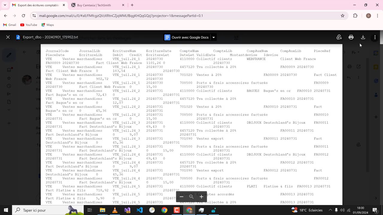 Export et envoi automatique des &eacute;critures comptables par e-mail