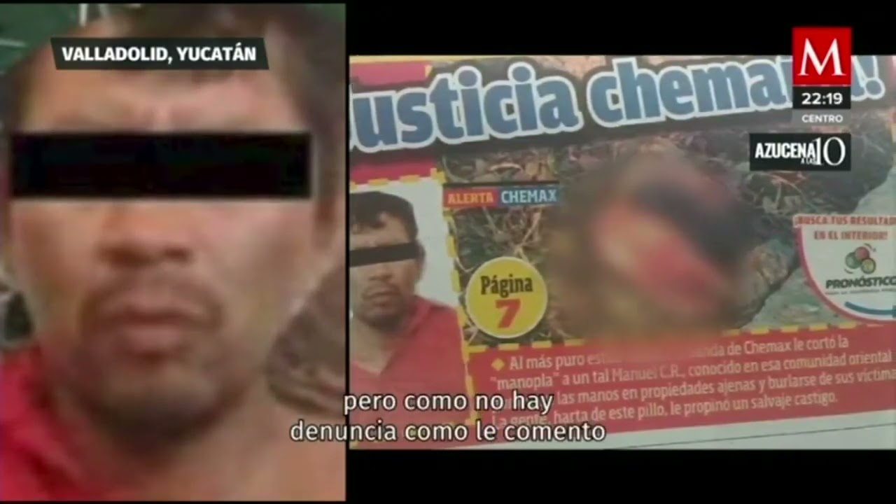 Polic&iacute;as de Yucat&aacute;n le cortan la mano a un hombre acusado de robo