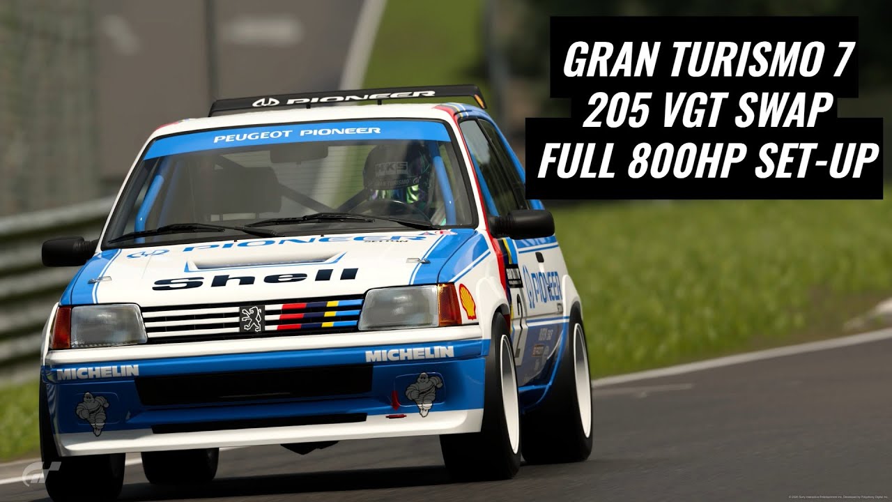 Замена двигателя Peugeot 205 GTi на VW VGT — настройки для простаков — Gran Turismo 7