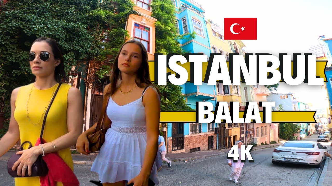 ISTANBUL TURKEY 2024 CITY CENTER LIVING, SHOPPING BEAUTIFUL BALAT DISTRICT 4K WALKING TOUR VIDEO