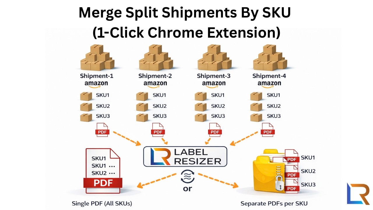 Merge Amazon FBA Split Shipments by SKU (1-Click Chrome Extension)