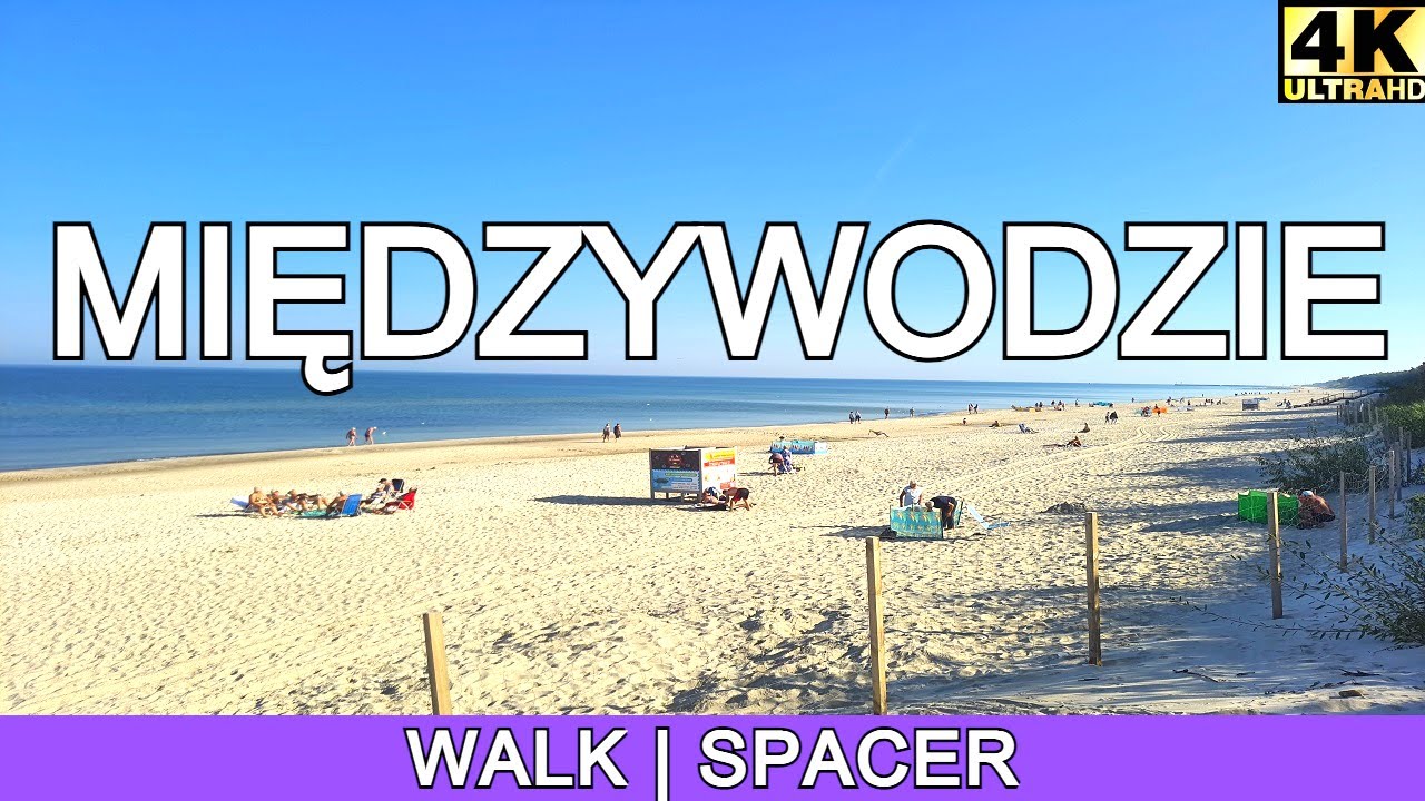 Międzywodzie - Poland, walking in Międzywodzie | 4K