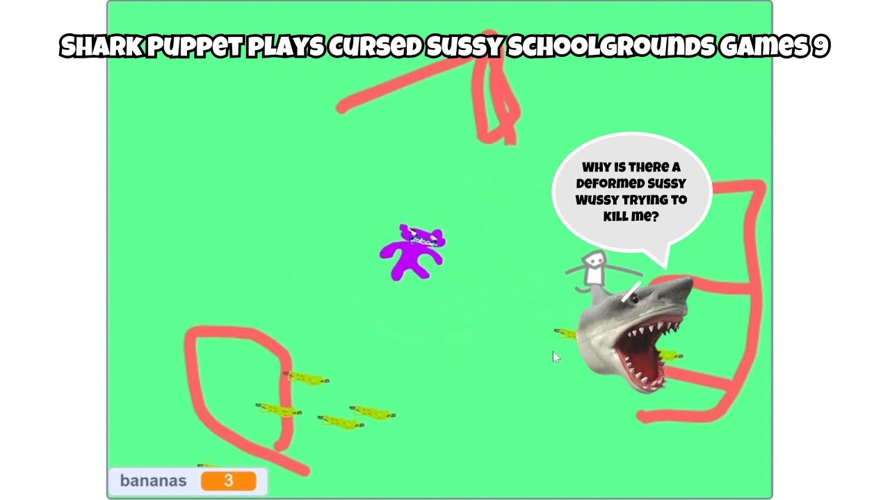 SB Movie: Shark Puppet plays Cursed Sussy Schoolgrounds Games 9!