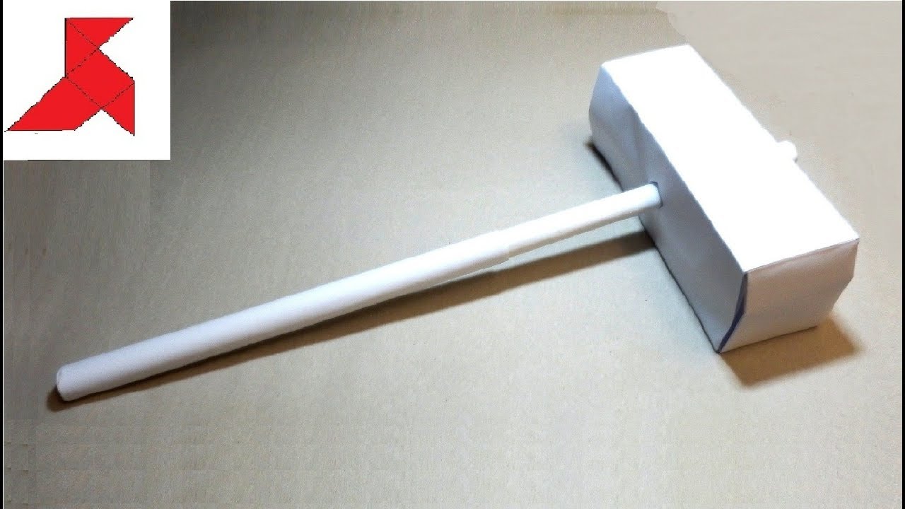 DIY ⚒️ Как сделать ДВУРУЧНЫЙ МОЛОТ из бумаги а4 своими руками