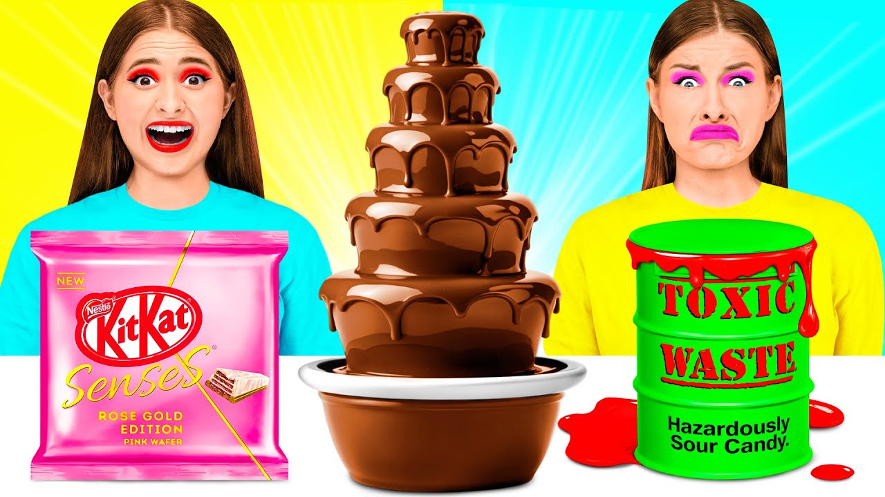 Шоколадный Фонтан Челлендж | Удивительные Лайфхаки и Хитрости от Happy Funny