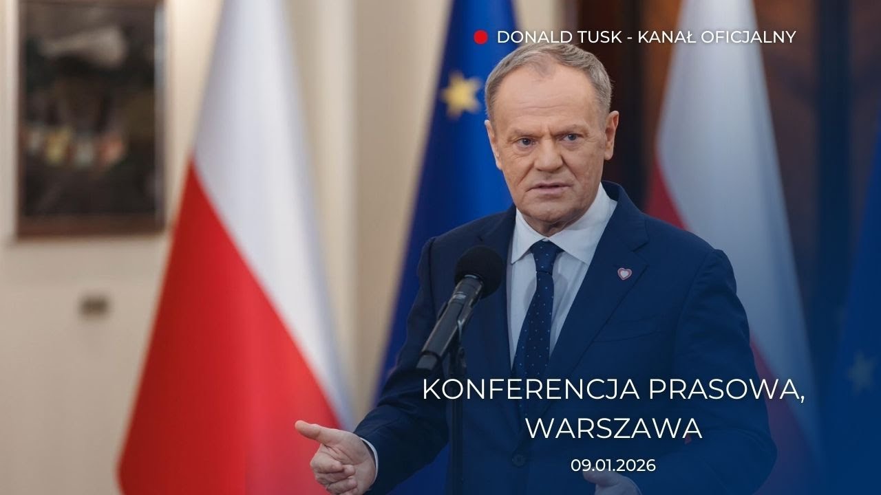 Donald Tusk: Konferencja prasowa, Warszawa, 09.01.2026