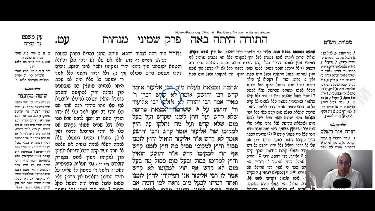 Menachos Daf 79a Daf Yomi Gemara (Talmud) Meseches Menachos Mesechet Menachot Masechet Menahot 