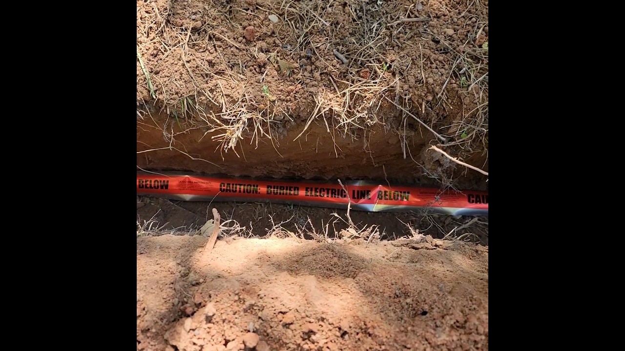 Electric Line burial! #electrical #electrician #hvac #trending #trades #viral #trenching