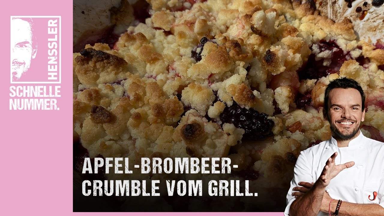 Schnelles Apfel-Brombeer-Crumble vom Grill Rezept von Steffen Henssler